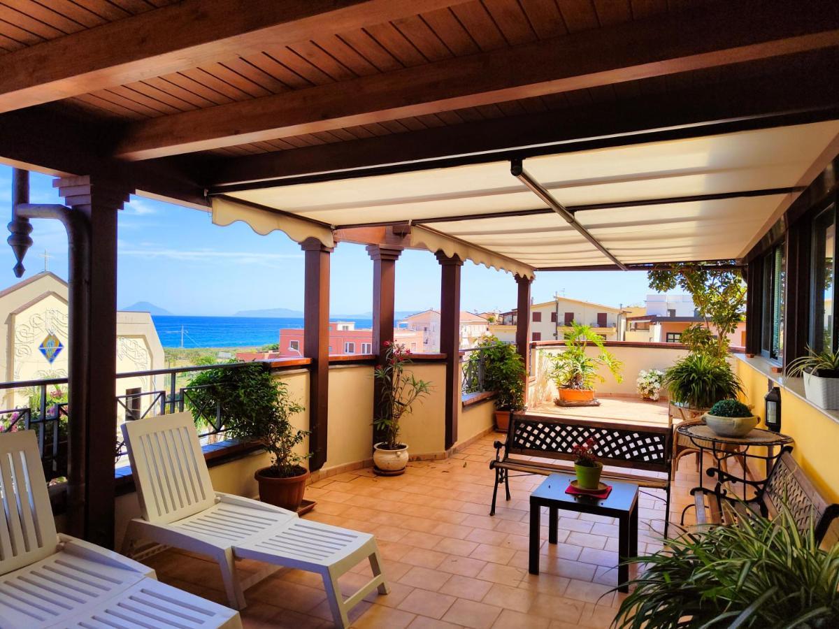 "Appartamento Del Mare Gliaca" Con Vista Isole Eolie,Ampia Terrazza,Wifi E Parcheggio Privato Gratuito Piraino Luaran gambar
